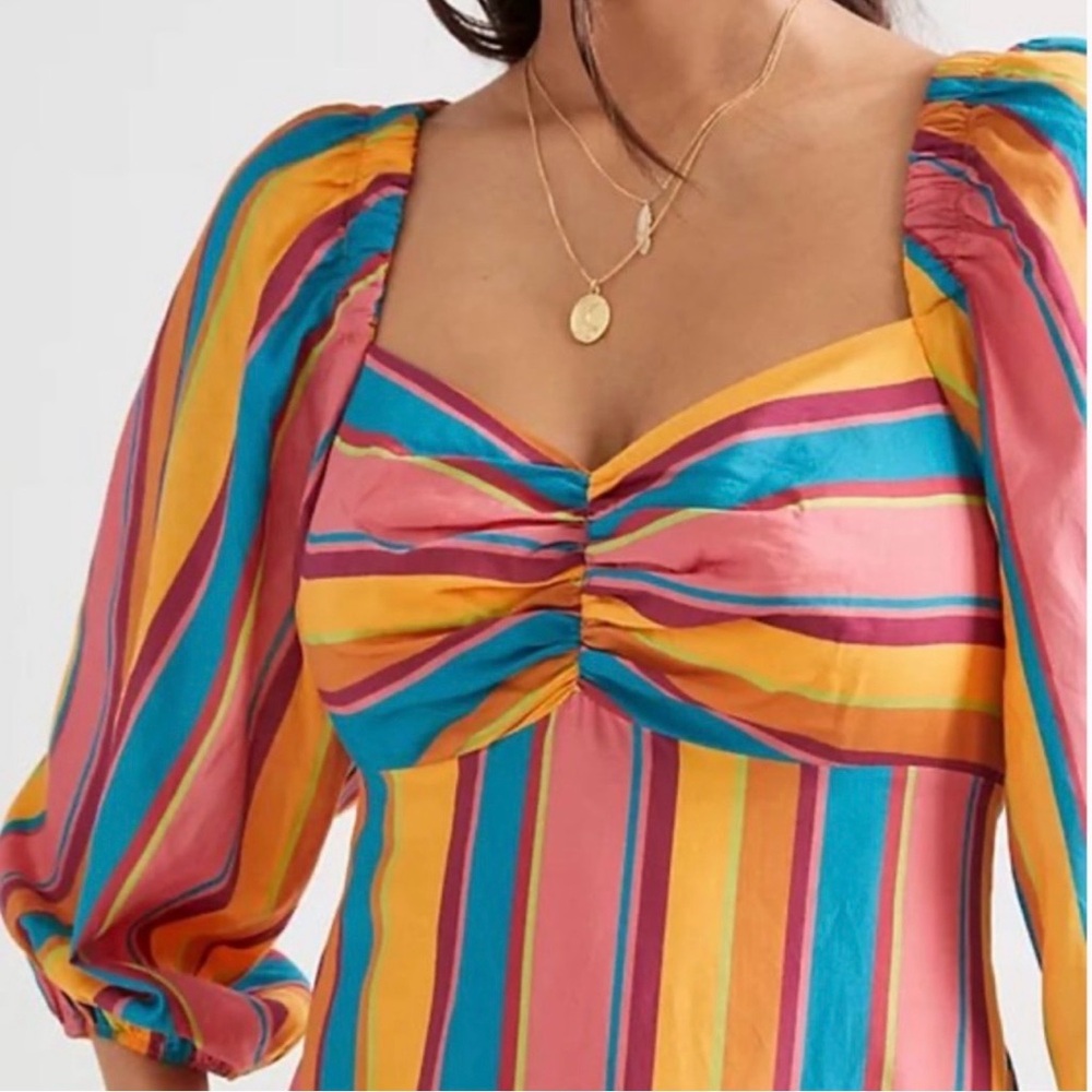 New FARM RIO Rainbow Stripe Dress - Picture 10 of 10